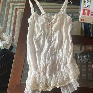 Charlotte Russe Cream Buttoned Top